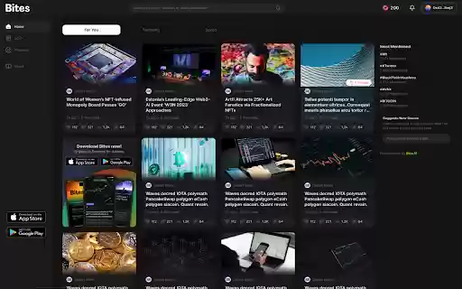 Bites App Cryptos in Seconds for Actions  from Chrome web store to be run with OffiDocs Chromium online