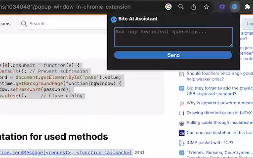 Bito AI Use ChatGPT to 100x dev work  from Chrome web store to be run with OffiDocs Chromium online