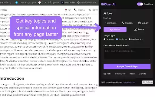 BitScan AI  from Chrome web store to be run with OffiDocs Chromium online