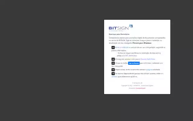 BITSIGN Assinador from Chrome web store to be run with OffiDocs Chromium online BITSIGN Assinador from Chrome web store to be run with OffiDocs Chromium online