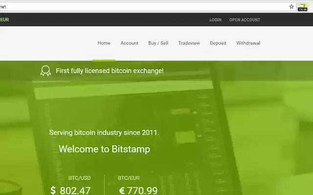 BitStamp EUR  from Chrome web store to be run with OffiDocs Chromium online