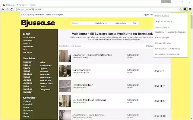 Chrome web mağazasından Bjussa Bäst på bortskänkes, OffiDocs Chromium çevrimiçi ile çalıştırılacak