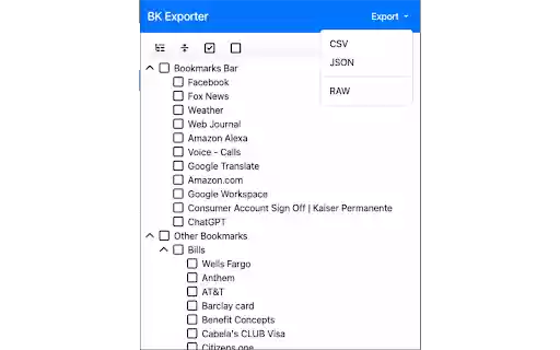 BK Exporter from Chrome web store to be run with OffiDocs Chromium online BK Exporter from Chrome web store to be run with OffiDocs Chromium online