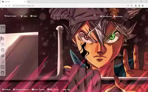 Black Clover Wallpaper New Tab  from Chrome web store to be run with OffiDocs Chromium online