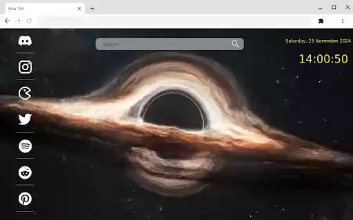 Black Hole Dark Space Live Wallpaper  from Chrome web store to be run with OffiDocs Chromium online