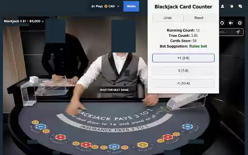 Blackjack Card Counter  from Chrome web store to be run with OffiDocs Chromium online