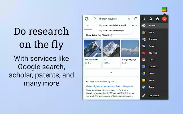 Black Menu for Google™  from Chrome web store to be run with OffiDocs Chromium online
