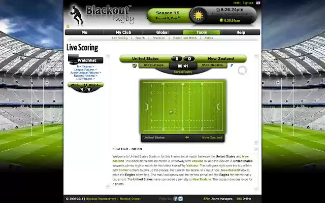 Blackout Rugby  from Chrome web store to be run with OffiDocs Chromium online