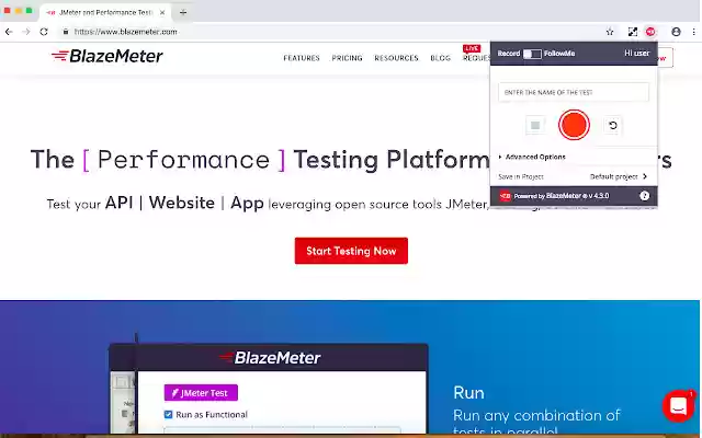 BlazeMeter | The Continuous Testing Platform  from Chrome web store to be run with OffiDocs Chromium online