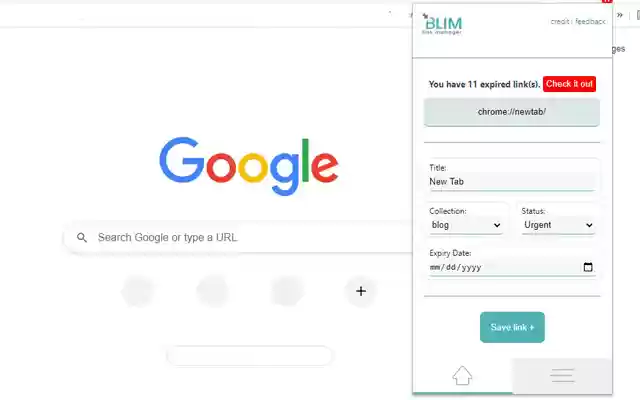 Blim  from Chrome web store to be run with OffiDocs Chromium online