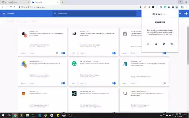 Blink Alert from Chrome web store to be run with OffiDocs Chromium online Blink Alert from Chrome web store to be run with OffiDocs Chromium online