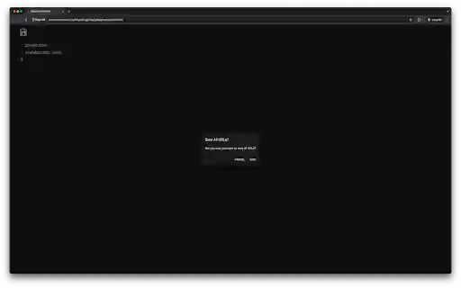 Block URL  from Chrome web store to be run with OffiDocs Chromium online