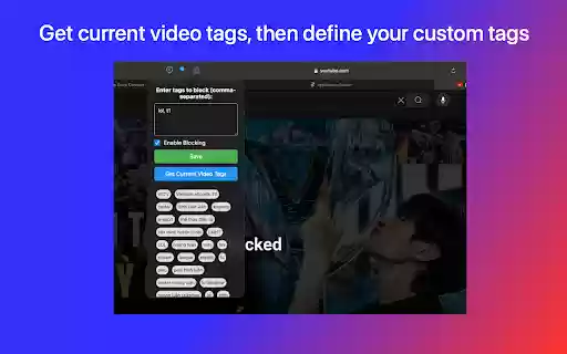 BlockYuTuTag Extension  from Chrome web store to be run with OffiDocs Chromium online