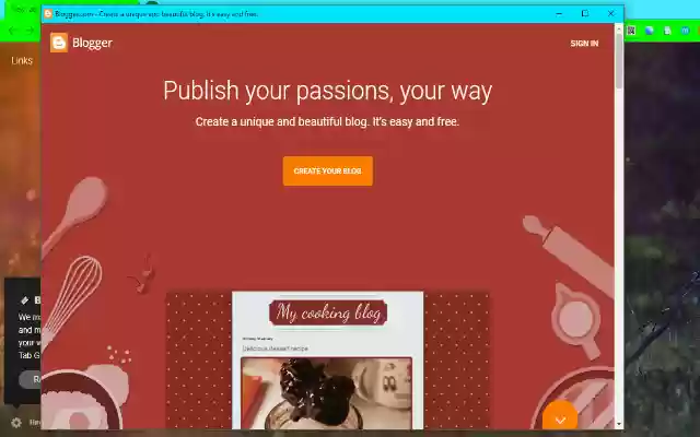 Blogger for Browser from Chrome web store to be run with OffiDocs Chromium online Blogger for Browser from Chrome web store to be run with OffiDocs Chromium online