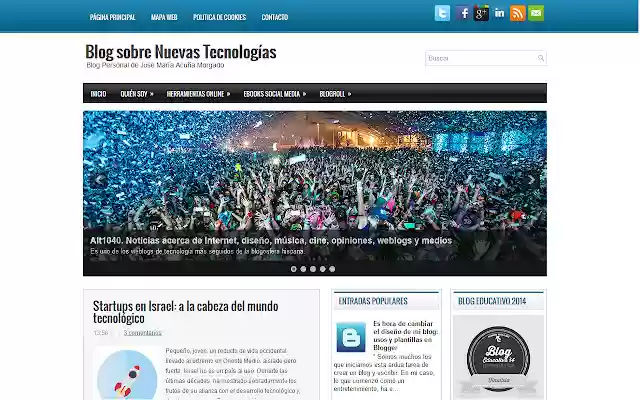 Blog sobre Nuevas Tecnologias from Chrome web store to be run with OffiDocs Chromium online Blog sobre Nuevas Tecnologias from Chrome web store to be run with OffiDocs Chromium online