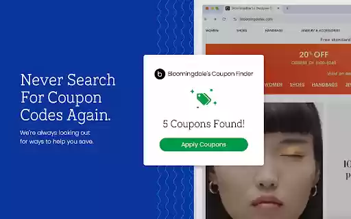 Bloomingdales Coupon Saver Official Coupons Best Deals from Chrome web store to be run with OffiDocs Chromium online Bloomingdales Coupon Saver Official Coupons Best Deals from Chrome web store to be run with OffiDocs Chromium online