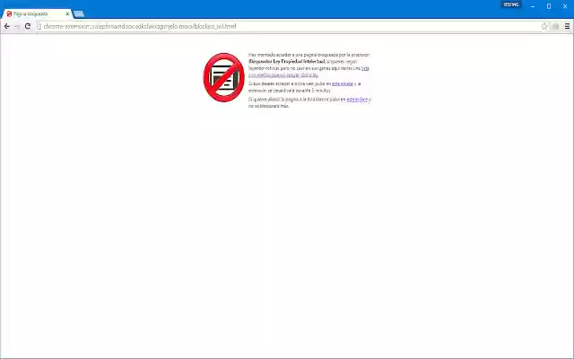 Bloqueador Ley Propiedad Intelectual  from Chrome web store to be run with OffiDocs Chromium online