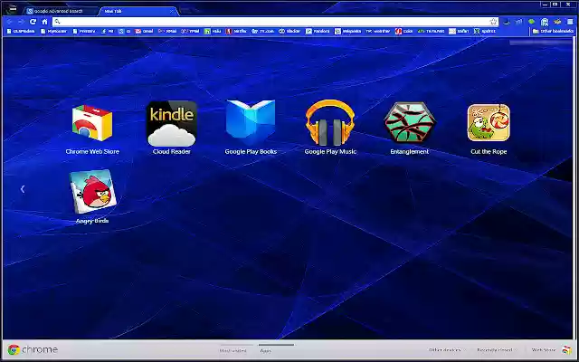 Blue abstraction  from Chrome web store to be run with OffiDocs Chromium online