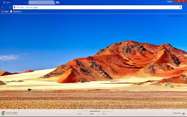 Blue Desert Lonely Mountain  from Chrome web store to be run with OffiDocs Chromium online