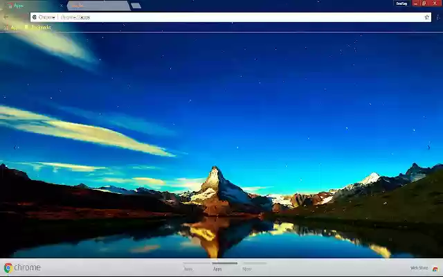 Blue Lake Mountain Reflection  from Chrome web store to be run with OffiDocs Chromium online