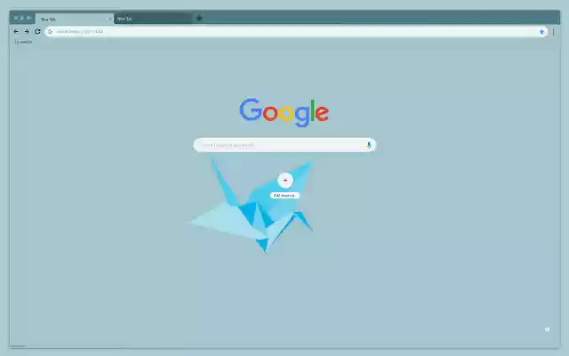 Blue paper bird  from Chrome web store to be run with OffiDocs Chromium online