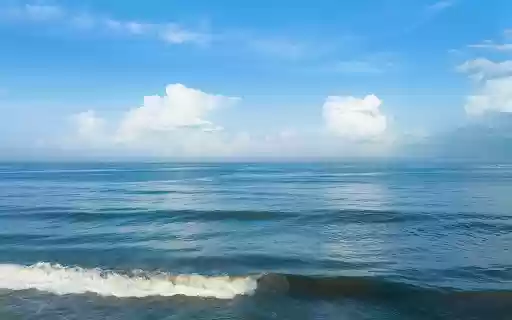Blue sky and ocean waves  from Chrome web store to be run with OffiDocs Chromium online