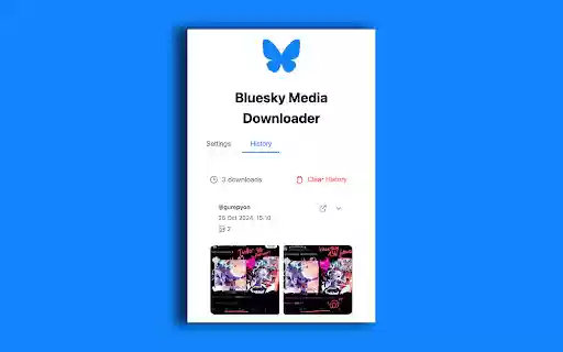 Bluesky Media Downloader  from Chrome web store to be run with OffiDocs Chromium online
