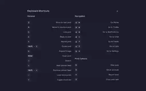 bluesky shortcuts  from Chrome web store to be run with OffiDocs Chromium online