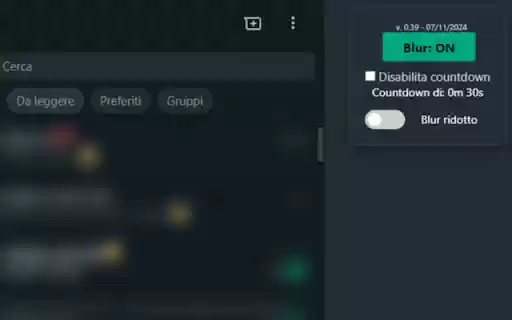 BlurWhatsApp Extension  from Chrome web store to be run with OffiDocs Chromium online