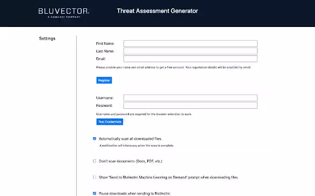 BluVector Threat Assessment Generator from Chrome web store to be run with OffiDocs Chromium online BluVector Threat Assessment Generator from Chrome web store to be run with OffiDocs Chromium online