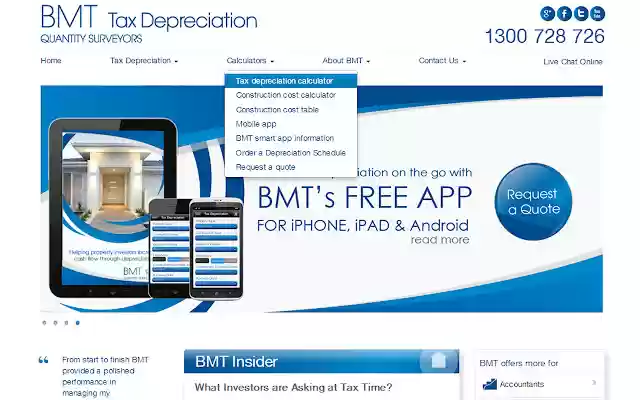 BMT Tax Depreciation Calculator  from Chrome web store to be run with OffiDocs Chromium online