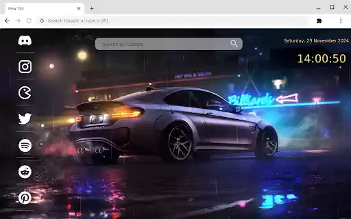 BMW M4 Night Rain: Need for Speed Live Wallpaper for Chrome  from Chrome web store to be run with OffiDocs Chromium online