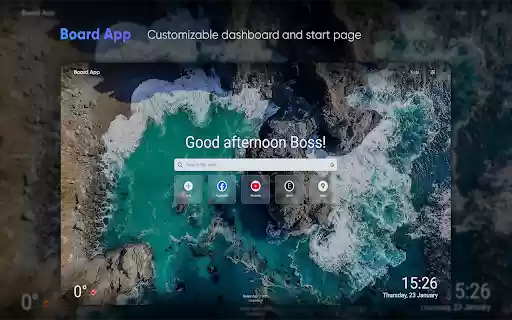 Board App Extension  from Chrome web store to be run with OffiDocs Chromium online