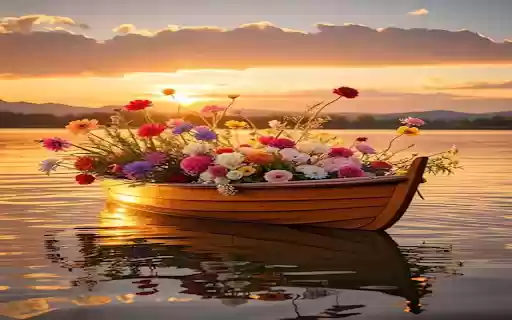 Boat drifting lazily Wallpaper  from Chrome web store to be run with OffiDocs Chromium online