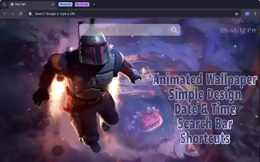 Boba Fett Fortnite Live Wallpaper  from Chrome web store to be run with OffiDocs Chromium online