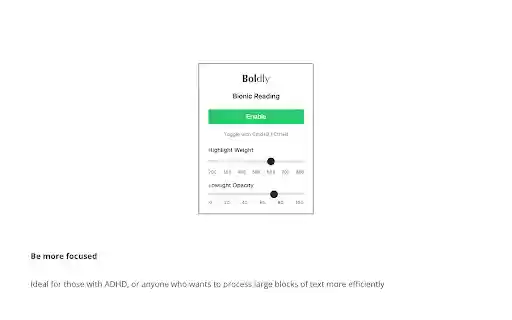 Boldly Bionic Reading from Chrome web store to be run with OffiDocs Chromium online Boldly Bionic Reading from Chrome web store to be run with OffiDocs Chromium online
