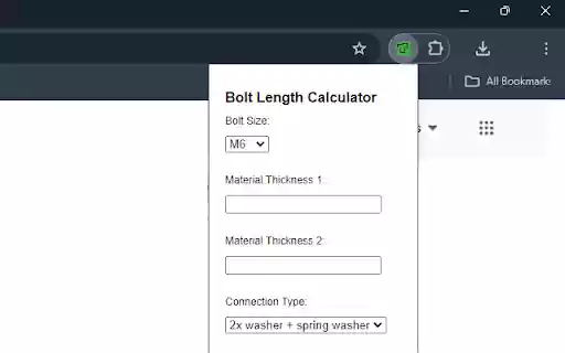 Bolt Length Calculator For Closed Type Nut  from Chrome web store to be run with OffiDocs Chromium online