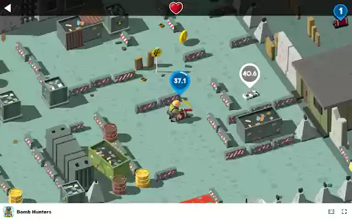 Bomb Hunters Defuse bombs and navigate dangerous terrains!  from Chrome web store to be run with OffiDocs Chromium online