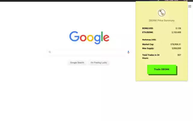 Chrome ウェブストアの BONK 価格ティッカーを OffiDocs Chromium online で実行