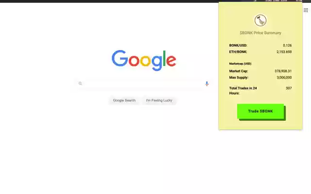 BONK price ticker from Chrome web store to be run with OffiDocs Chromium online BONK price ticker from Chrome web store to be run with OffiDocs Chromium online