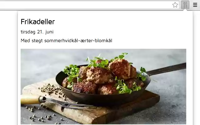 Bonnier DK kantinemenu  from Chrome web store to be run with OffiDocs Chromium online