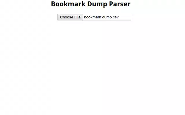Bookmark Dump Parser  from Chrome web store to be run with OffiDocs Chromium online