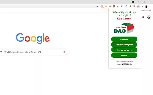 Bookmark Hộp carton giá rẻ | Đào Carton  from Chrome web store to be run with OffiDocs Chromium online