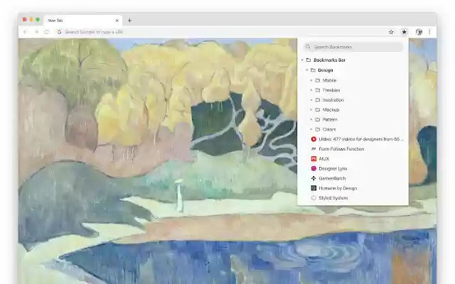 Bookmarkie Bookmarks in a popup  from Chrome web store to be run with OffiDocs Chromium online