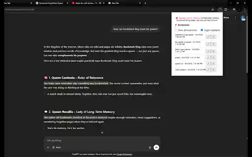 Bookmark King – Save  Return to Text Instantly  from Chrome web store to be run with OffiDocs Chromium online