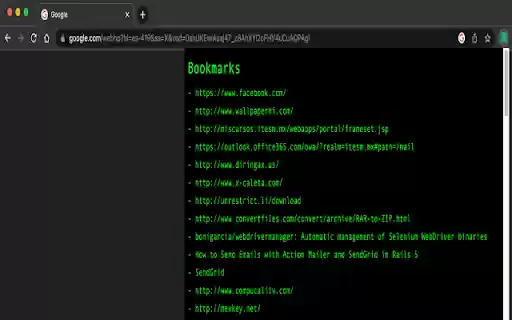 Bookmark Links  from Chrome web store to be run with OffiDocs Chromium online