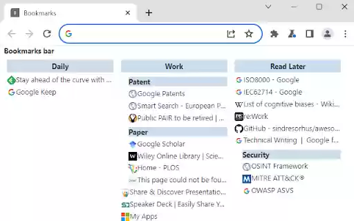 Bookmark List in New Tab  from Chrome web store to be run with OffiDocs Chromium online