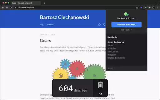 Bookmark Pruner  from Chrome web store to be run with OffiDocs Chromium online