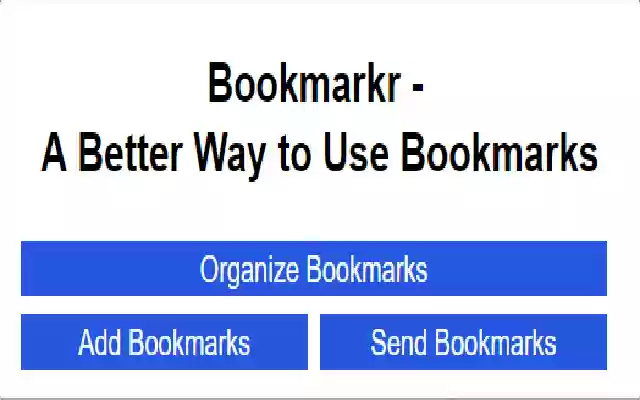 Bookmarkr  from Chrome web store to be run with OffiDocs Chromium online