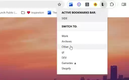 Bookmarks Bar Toggler  from Chrome web store to be run with OffiDocs Chromium online